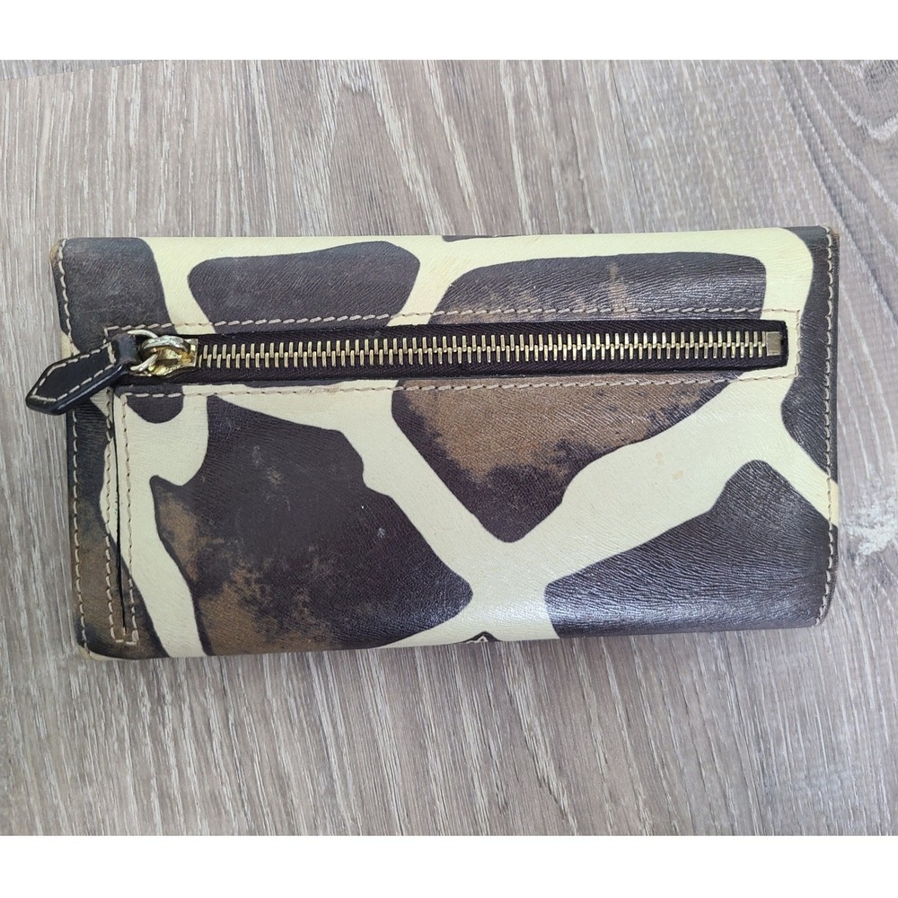 Dooney & Bourke Giraffe Print Leather Hobo Shoulder Purse Wallet Set Y2K - Picture 5 of 11